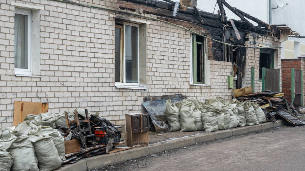 Professional Fire Damage Restoration technician working in Buffalo, TX